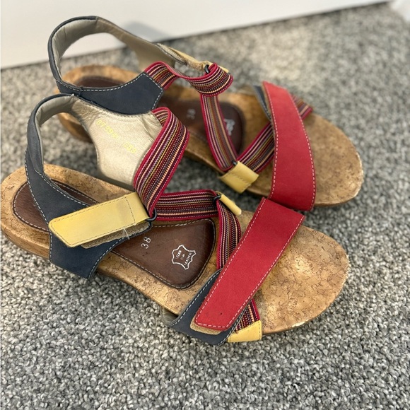 Remonte Leather Multicolour Strappy Sling Back Sandals Women's Size 7.5 - Picture 4 of 13